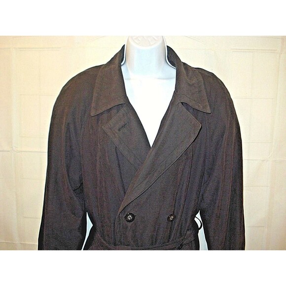 Brem Rainwear Trench Coat Womens 14P Black Lined Made in Russia Lightweight 14P - Picture 2 of 6